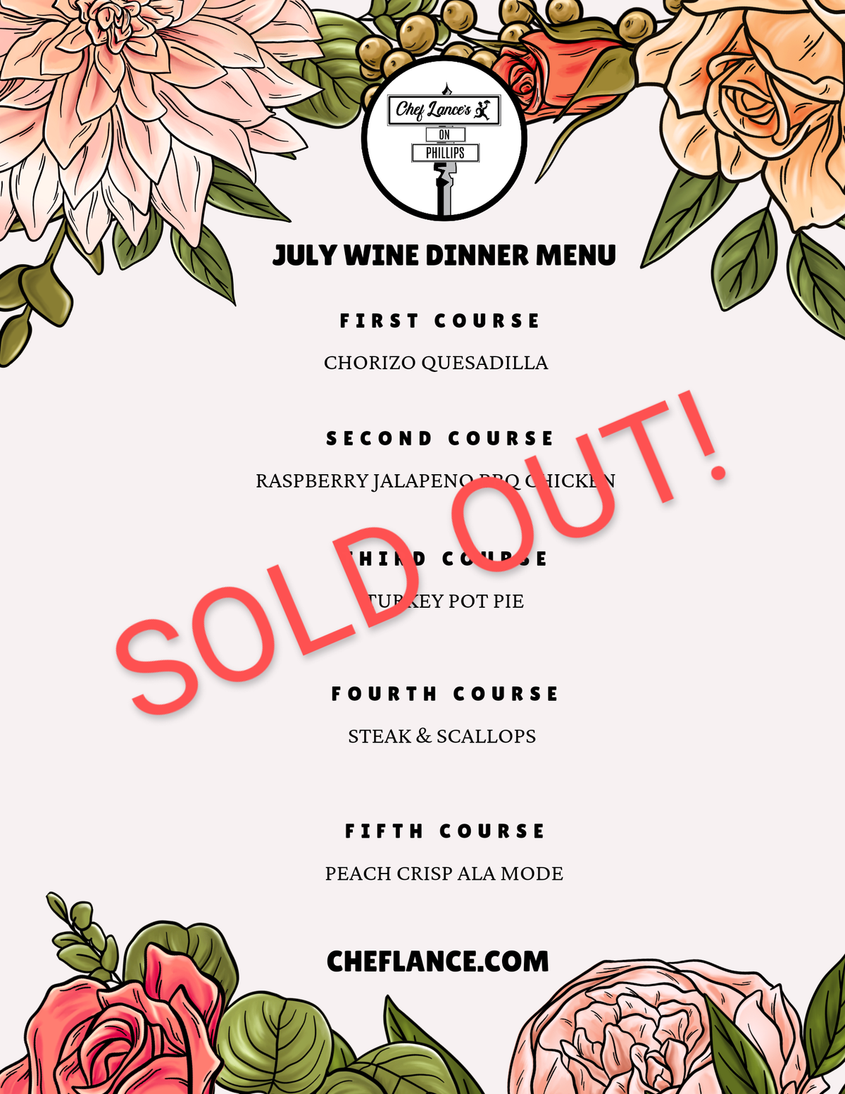 Event Tickets Chef Lance's on Phillips