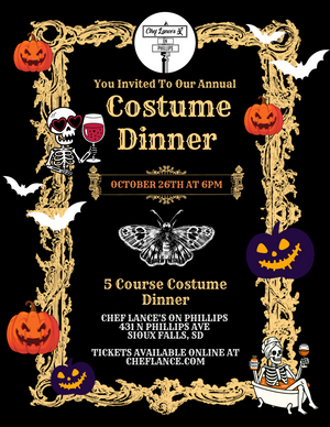 Oct 26th: 5 Course Costume Dinner Event Tickets