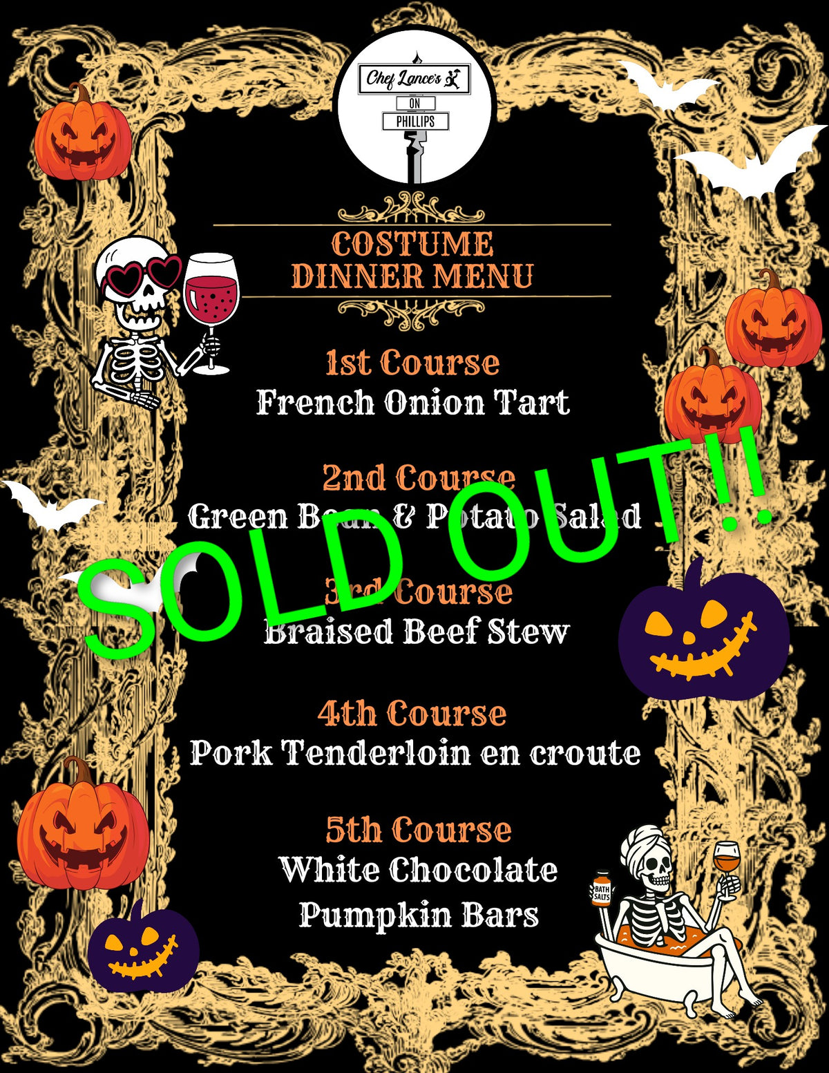 Oct 26th: 5 Course Costume Dinner Event Tickets
