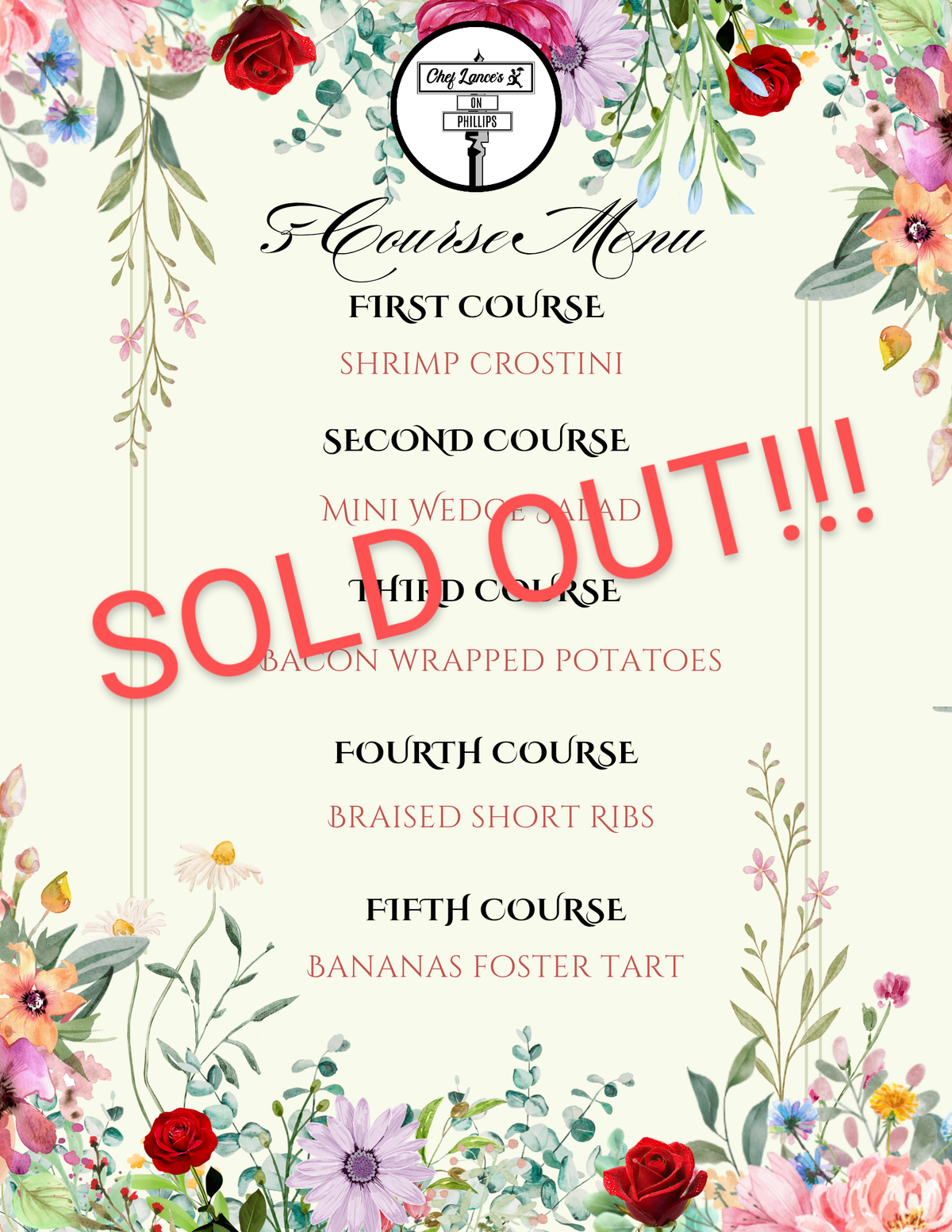 June 8th: Summer 5 Course Dinner Event Tickets