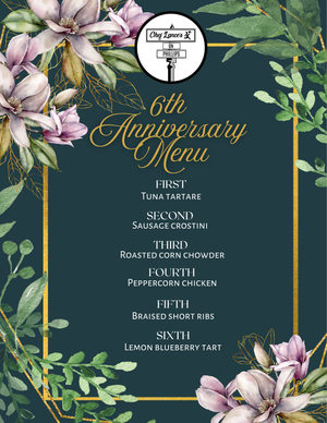 Sept 14th: Anniversary 6 Course Dinner Event Tickets