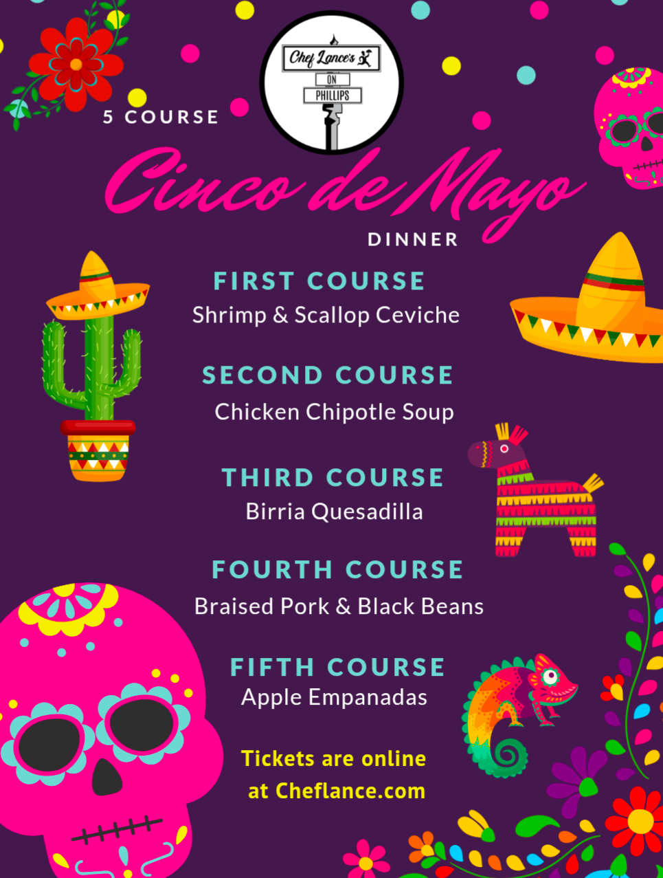 May 5th: Cinco de Mayo 5 Course Dinner Event Tickets