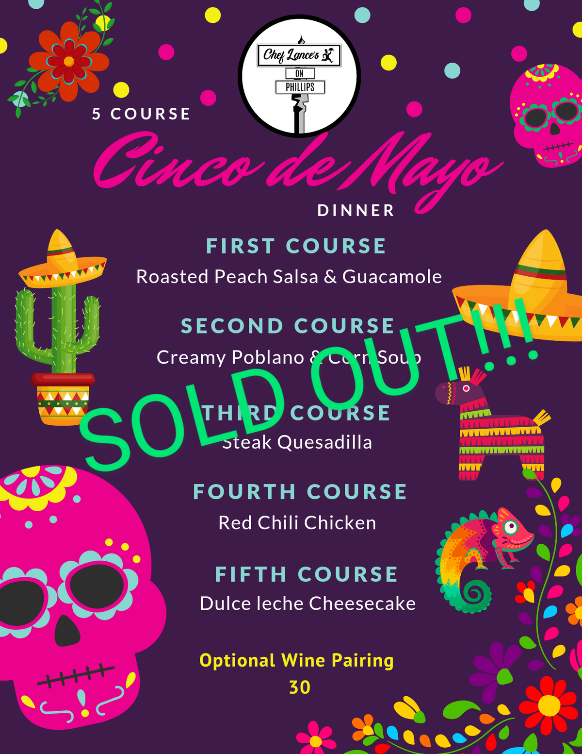 May 4th: Cinco de Mayo 5 Course Dinner Event Tickets